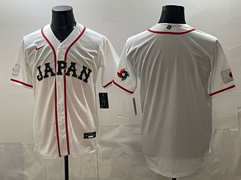 Men 2026 World Cub Japan Blank White Game Nike MLB Jersey style 003->more jerseys->MLB Jersey